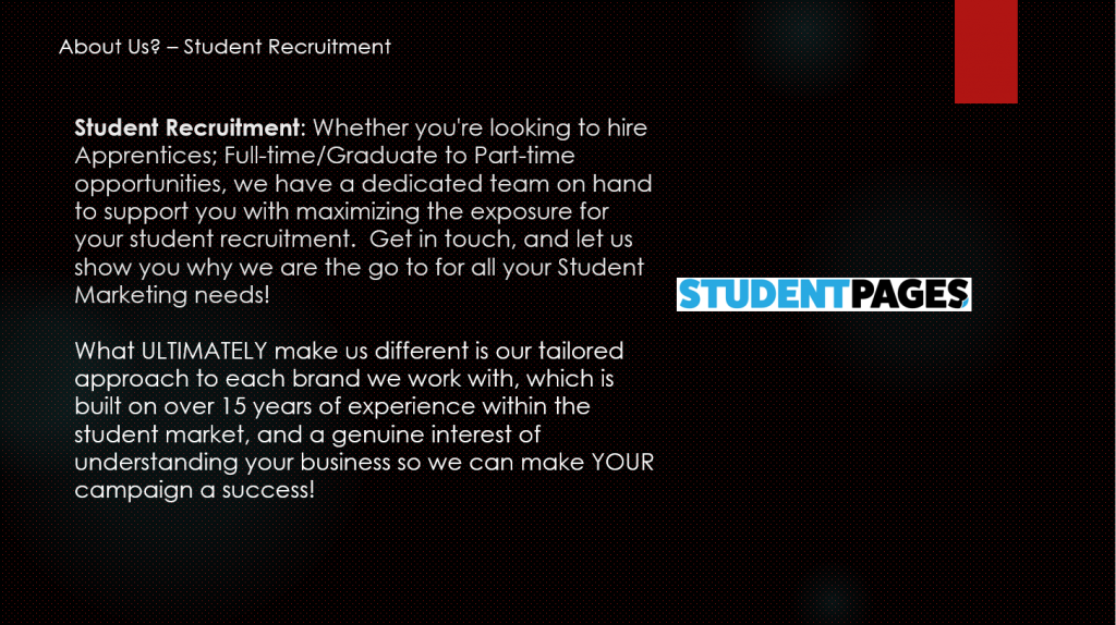 ADVERTISE WITH US – Student Magazine - Student Pages